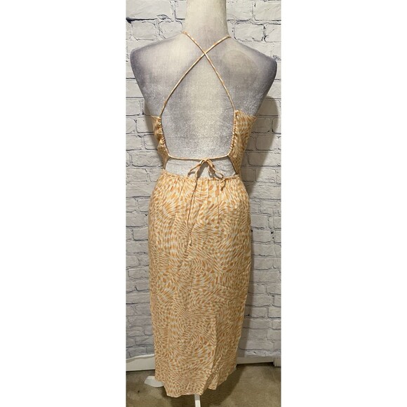 NWT Sage The Label Halter midi dress with a low back and a wrap-style skirt XS - Picture 5 of 8